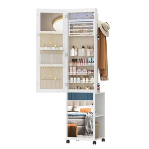 Mueble de Salón con <span class=keywords><strong>Espejo</strong></span> de <span class=keywords><strong>Cuerpo</strong></span> <span class=keywords><strong>Entero</strong></span>, Caja de Maquillaje, <span class=keywords><strong>Espejo</strong></span> de Joyería, Armario de Almacenamiento - Product Image 1