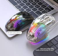 Souris de jeu sans fil Attack Shark X2 PRO RGB à trois modes, transparente, avec affichage de la puissance de l'écran, pour le jeu et les sports électroniques