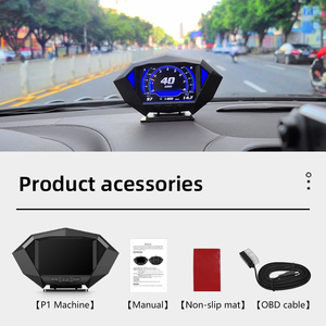 Bán buôn <span class=keywords><strong>3</strong></span>-in-<span class=keywords><strong>1</strong></span> thông minh GPS đo dặm dốc Meter LCD Đồng hồ tốc độ kỹ thuật số Racing Gauge P1 HUD Head up hiển thị OBD2 kỹ thuật số Meter - Product Image 6