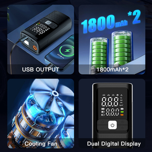 Máy bơm lốp xe kỹ thuật số DB06 hiển thị kỹ thuật số 150PSI, chất liệu ABS di động, bơm hơi lốp xe thông minh, siêu tốc độ bơm hơi cho ô tô - Product Image 3