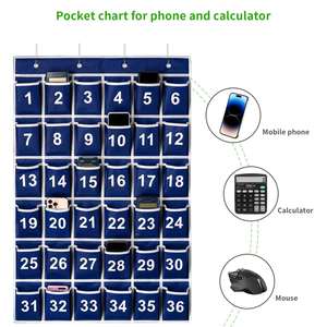Organizador de Pared para Aula con 36 Bolsillos, Bolsa de Almacenamiento Colgante para Puerta, Porta Celulares, Suministros Escolares y de Oficina - Product Image 6
