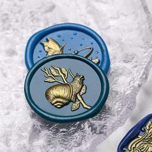 Têtes de sceau de cire en relief, design classique papillon en cuivre, pour la création de sceaux de cire - Product Image 2