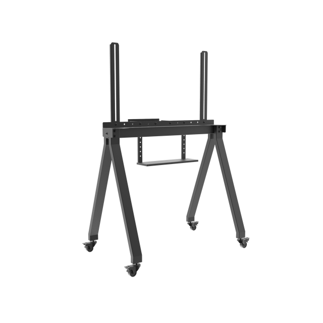 Modern Steel Mobile Rolling LCD TV Floor Stand with Wheels Heavy-Duty Cart for 37 to 75 Inches