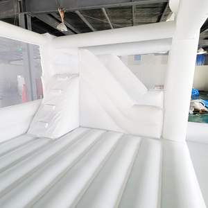 Château gonflable blanc de qualité commerciale, château gonflable, toboggan gonflable, jeu en plein air, location commerciale, investissement - Product Image 6