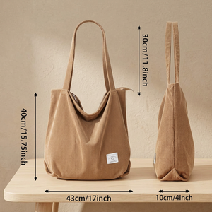 Bolso Tote Vintage de Lona de Color Sólido Starwell Impex, Resistente al Agua, con Cierre de Cremallera, Estilo Minimalista, Amarillo Verde Menta, para Viaje - Product Image 6
