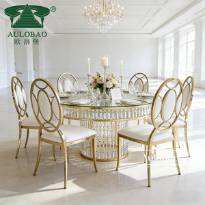 Round <b>Back</b> Stainless Steel Luxury Traditional Wedding Chair - Product Image 4