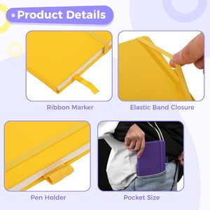 Carnets promotionnels personnalisés avec logo, en cuir PU, couverture rigide, format A6 pour étudiants, reliure rigide, journal/agenda A5 - Product Image 2