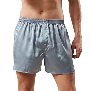 Logo personalizzato 100% Raso Di Seta degli uomini di Bicchierini di Sonno delle donne Vuoto Pianura del cappello di Uomini Degli Indumenti Da Notte Sexy <span class=keywords><strong>Pigiama</strong></span> Shorts Inferiori - Product Image 5