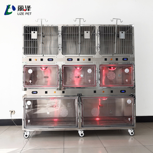 LIZE PET Luxury Cat Cage Stainless Steel Silver Square Animal Wooden Carton Sustainable Iron Metal Tray 1 PC for <strong>Dogs</strong> - Product Image 4