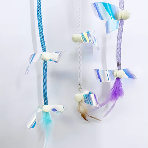 Factory Direct Funny <strong>Cat</strong> Stick Toys with Feather Rattle Finger Teaser Interactive Pet &amp; Movement <strong>Cat</strong> <strong>Wand</strong> Supplies - Product Image 2