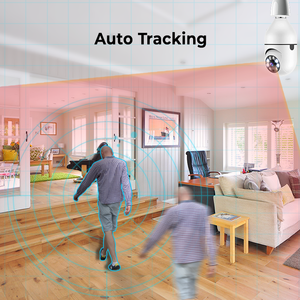 Bombilla de Lámpara Inteligente Tuya Inalámbrica con Audio Bidireccional para Exteriores, Enchufe E27, Cámara de Domo de 1080P, Detección de Movimiento, Panorámica de 360°, IP67, WiFi - Product Image 6