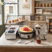 Station de service commerciale pour crêpes françaises, machine à crêpes électrique simple en acier inoxydable, antiadhésive, pour petit-déjeuner