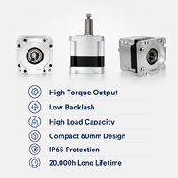 Réducteur cycloïdal compact 60mm avec boîte de vitesses IP65 à couple élevé 80NM pour articulations de robots et dispositifs médicaux