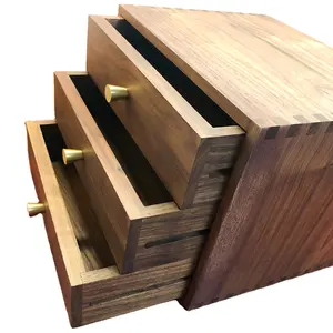 Accessoires de bureau en bois Offre Spéciale 3 tiroirs organisateur de bureau armoire boîte de rangement en bois avec tiroir