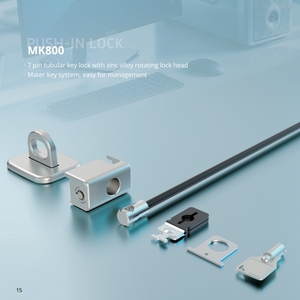 MK800 <span class=keywords><strong>Tablet</strong></span> Stand Sicherheits kabel Laptop-Schloss mit 1,8 m Zink legierung und Edelstahl kabel mit Schlüsseln - Product Image 1