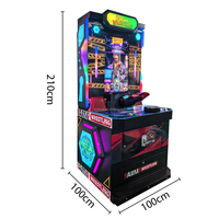 Machine de jeu d'arcade de lutte de poignet à monnayeur, défi de force des bras avec écran LCD pour FEC