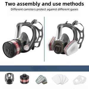 Harga terbaik 6800 <span class=keywords><strong>Respirator</strong></span> silikon dapat digunakan kembali Gas industri formaldehida masker debu perlindungan kimia untuk melukis - Product Image 4