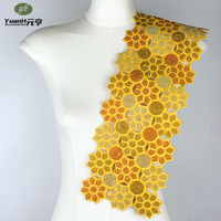 Patchs de col en strass brillants en flanelle à la mode pour bricolage accessoires de vêtements africains traditionnels