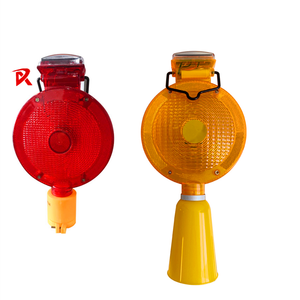 Luz de Advertencia de Tráfico, Barrera Luminosa Solar LED Ámbar, Señalización de Barrera Vial, Luces Intermitentes Ámbar <span class=keywords><strong>con</strong></span> Soporte de Instalación - Product Image 2