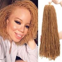 Vente en gros de 18 pouces de locs minuscules souples tressage cheveux fins doux faux loc crochet trame unique soeur dreadlocks