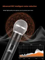 Système de microphone sans fil professionnel haut de gamme Depusheng X2, 2 micros à main cardioïdes avec construction métallique pour utilisation en studio
