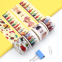 Personnalisé imprimé japonais Washi ruban artisanat mignon Kawaii autocollants ruban de masquage pour salle de classe décor retour à l'école Scrapbook Journal