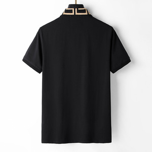 All'ingrosso uomo e donna a maniche corte per Polo maglione tessuto a maglia traspirante con stampa morbida ricamata - Product Image 3