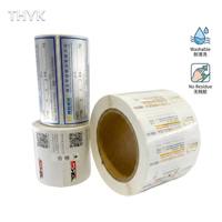 Étiquette d'identification en verre autocollante étanche pour codes-barres, sans traces, pH neutre, pour le stockage et le transport de vitres automobiles, 100x40mm PVC, 1000/rouleau THYK