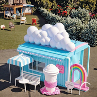 Boutique mobile en conteneur épaissi pour marché de nuit commercial, stand de vente extérieur pour hôtel, style moderne SY 1