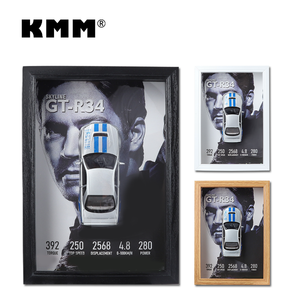 KMM 1:<span class=keywords><strong>32</strong></span> Coche de Metal GTR R34, Maqueta 3D Estéreo para Pared, Adorno Coleccionable, Regalo, Decoración del Hogar, Marco de Fotos de Simulación - Product Image 1