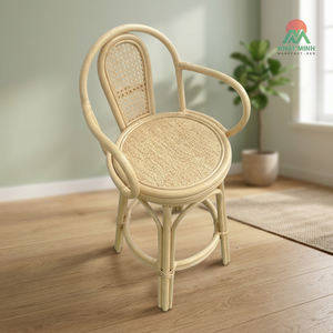 Silla Infantil de Ratán Nhat Minh, Respaldo Redondo Sólido, Estilo Tropical, Muebles Infantiles Ecológicos para Interiores - Product Image 4