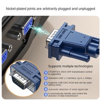 Adaptador de puerto serie USB 2.0 a RS232 de 1,2 metros, color azul oscuro, con cable DB9 (cubierta exterior de PVC, conductor de cobre estañado)