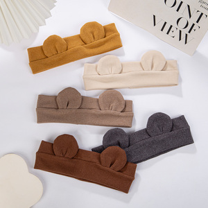 Double Bear Ears <strong>Baby</strong> <strong>Headbands</strong> Elastic Soft Faux Cashmere <strong>Headband</strong> For Boys And Girls Headwraps - Product Image 3
