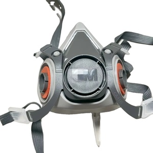 <span class=keywords><strong>Masque</strong></span> à gaz en silicone <span class=keywords><strong>demi</strong></span>-visage à double filtre protecteur, respirateur réutilisable avec cartouches anti-poussière - Product Image 1