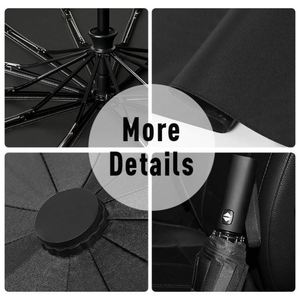 Wholesale Promotional Folding <b>Umbrella</b> with 190T Pongee Fabric Custom Logo Compact Design <b>Windproof</b> & Automatic Opening - Product Image 5