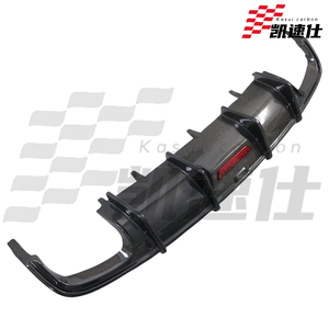 Diffuseur arrière en fibre de carbone pour <span class=keywords><strong>Audi</strong></span> A6 C7.5 S6 Coupé <span class=keywords><strong>RS6</strong></span> Berline S Line Sport, lèvre de pare-chocs avec éclairage, lèvre de pare-chocs arrière, lèvre arrière - Product Image 2