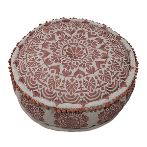 Prix de gros Décoration d'intérieur Salon Pouf Repose-pieds Pouf rond brodé Pouf - Product Image 3