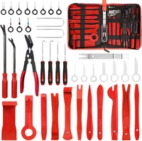 Ensemble de 25 pièces d'enlèvement de panneaux de garniture pour automobiles, voitures et meubles. Leviers de levier, outils de clés audio et pinces à pince automatique