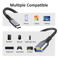 Kabel Pengisi Daya USB C Rechargeable OTG Adapter USB 2.0 Tipe-C untuk Ponsel Laptop - Transmisi Data Kecepatan Tinggi Kondisi Baru