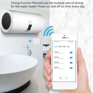 Interruptor Inteligente WiFi para Calentador de Agua SLS, IP57, 10A, AC 100-240V, 2200W, Temporizador, Control por Voz, App Smart Life, Control Remoto - Product Image 3