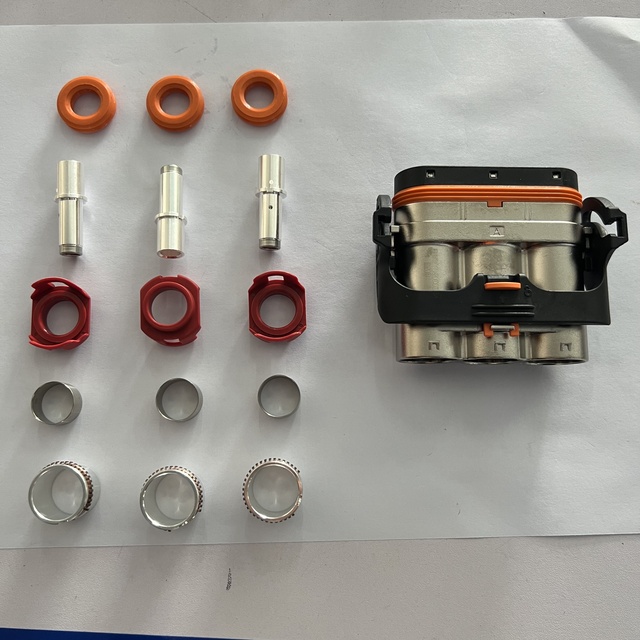 3 Pins Male Plug Metal High Voltage  Connector Replacement Amphenol Connector