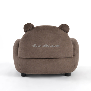 Sillón Infantil de Madera con Estructura de Madera y Tapizado Sherpa Color Marrón - Product Image 5