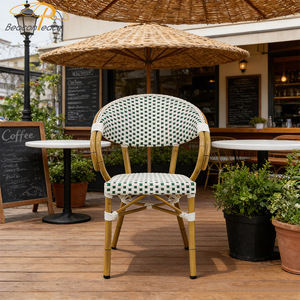Chaise de jardin de style français, chaise de salle à manger en rotin d'extérieur, chaise de <span class=keywords><strong>bistrot</strong></span> de café français pour restaurant, café - Product Image 1
