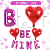 Ballon en feuille de 16 pouces, motif « Be Mine » en lettres, couleur rouge pêche, durable et recyclable, pour la Saint-Valentin romantique, les mariages et les fêtes