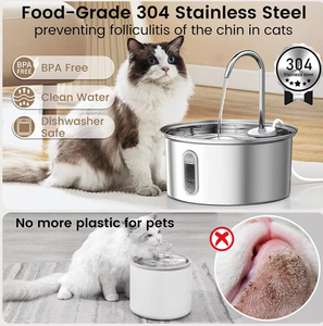 <span class=keywords><strong>Meilleure</strong></span> Vente <span class=keywords><strong>Fontaine</strong></span> à <span class=keywords><strong>Eau</strong></span> Automatique pour Animaux de Compagnie en Acier Inoxydable de Type Robinet Durable avec Personnalisation du Logo pour Chats et Chiens - Product Image 3