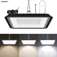 Lampu Gudang Garasi IP65 150W 120-130LM/W Desain Persegi DOB Anti Silau LED Ufo High Bay Light