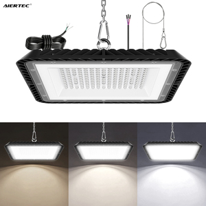 Éclairage LED UFO High Bay anti-éblouissement IP65 150W 120-130LM/W, design carré DOB, pour garage et entrepôt - Product Image 1