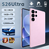 Tablet S26Ultra de 10.1 Pulgadas HD para Juegos, 16+1TB de Almacenamiento, 5G LTE Global, Batería de 12000mAh, Tablet Dual SIM para Entretenimiento, Trabajo y Aprendizaje