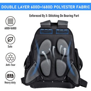 Heavy Duty <b>Tool</b> <b>Bag</b> with Shoulder Strap Waterproof Technician Carrier Backpack - Product Image 2