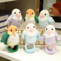 Porte-clés en peluche perroquet mignon, jouet en peluche personnalisé avec rembourrage en coton PP, hauteur de 11 à 30 cm, unisexe, vente en gros